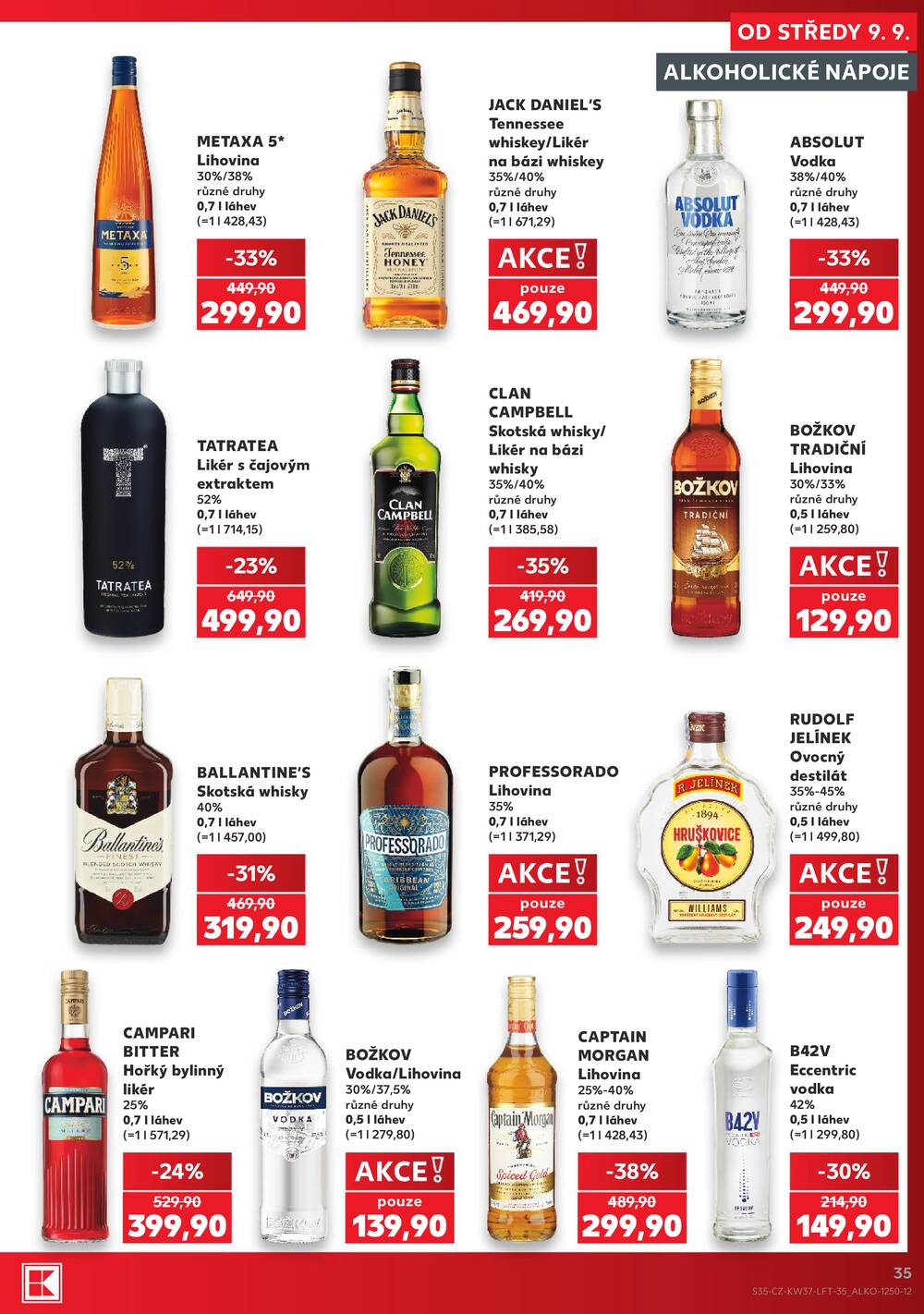 Leták Kaufland - Kaufland 9.9. - 15.9. - Kaufland - Olomouc - Hněvotínská - strana 35