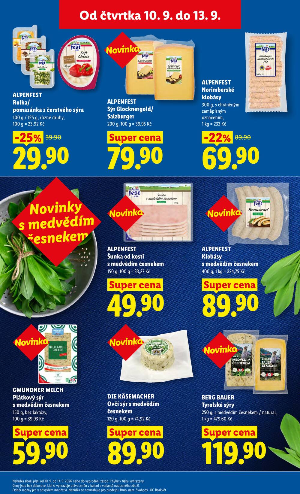 Lidl Čtvrtek od 10.9. do 13.9.2026