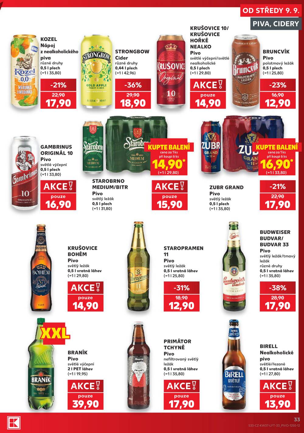 Leták Kaufland - Kaufland 9.9. - 15.9. - Kaufland - Praha 8 (Malý Klín) - strana 33 Leták Kaufland - Kaufland 9.9. - 15.9. - Kaufland - Praha 8 (Malý Klín) - strana 33