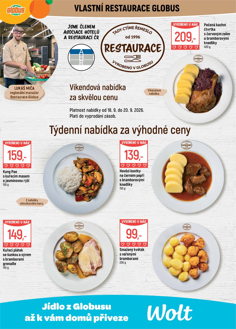 Akční leták Globus 16.9. - 22.9.2026 - Globus Praha - Čakovice