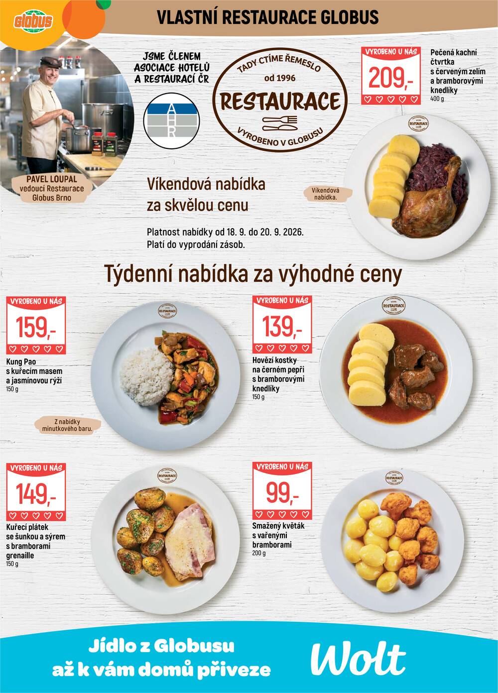 Akční leták Globus 16.9. - 22.9.2026 - Globus Brno Ivanovice