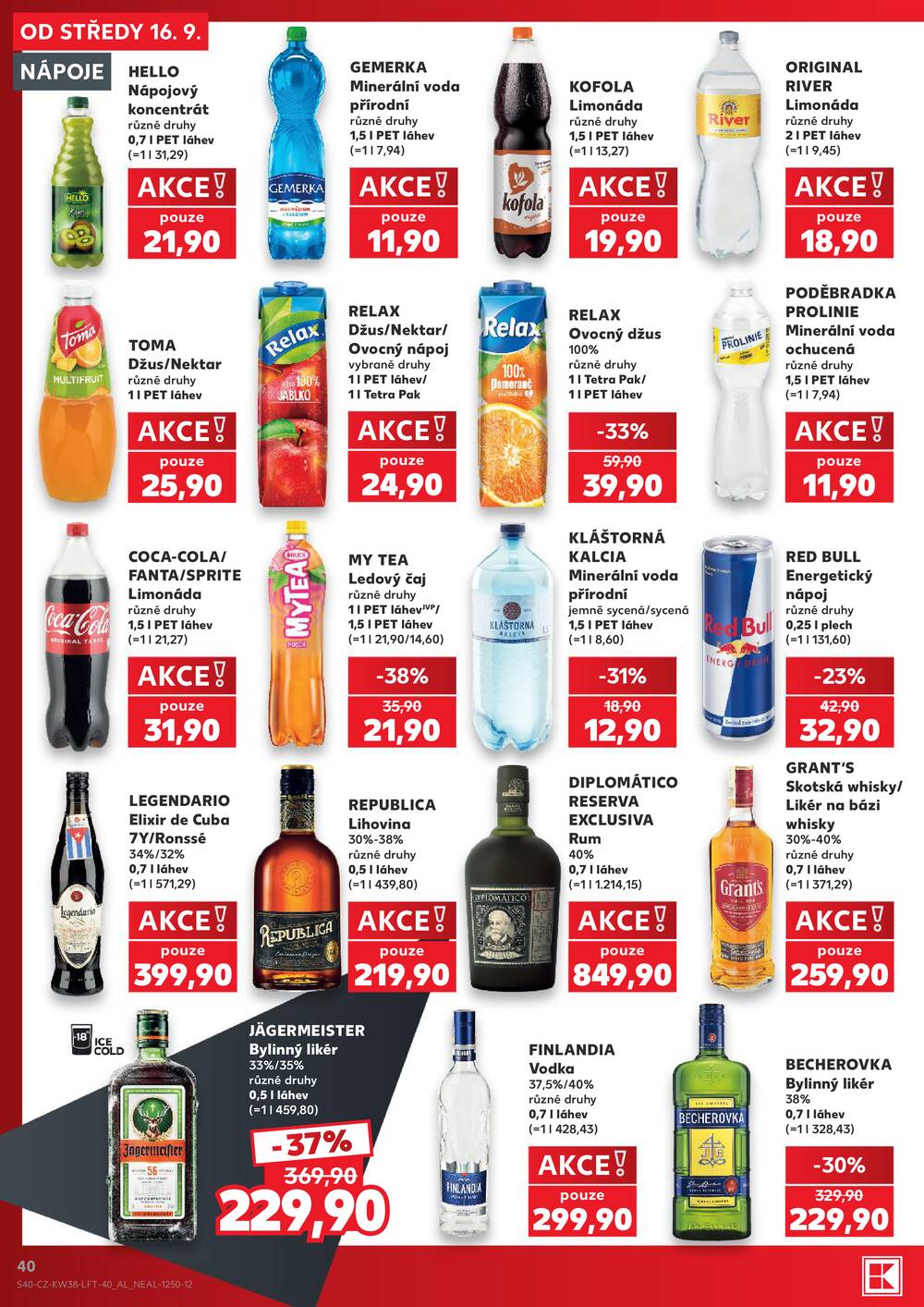 Leták Kaufland - Kaufland 16.9. - 22.9. - Kaufland - Praha - Hloubětín - strana 40