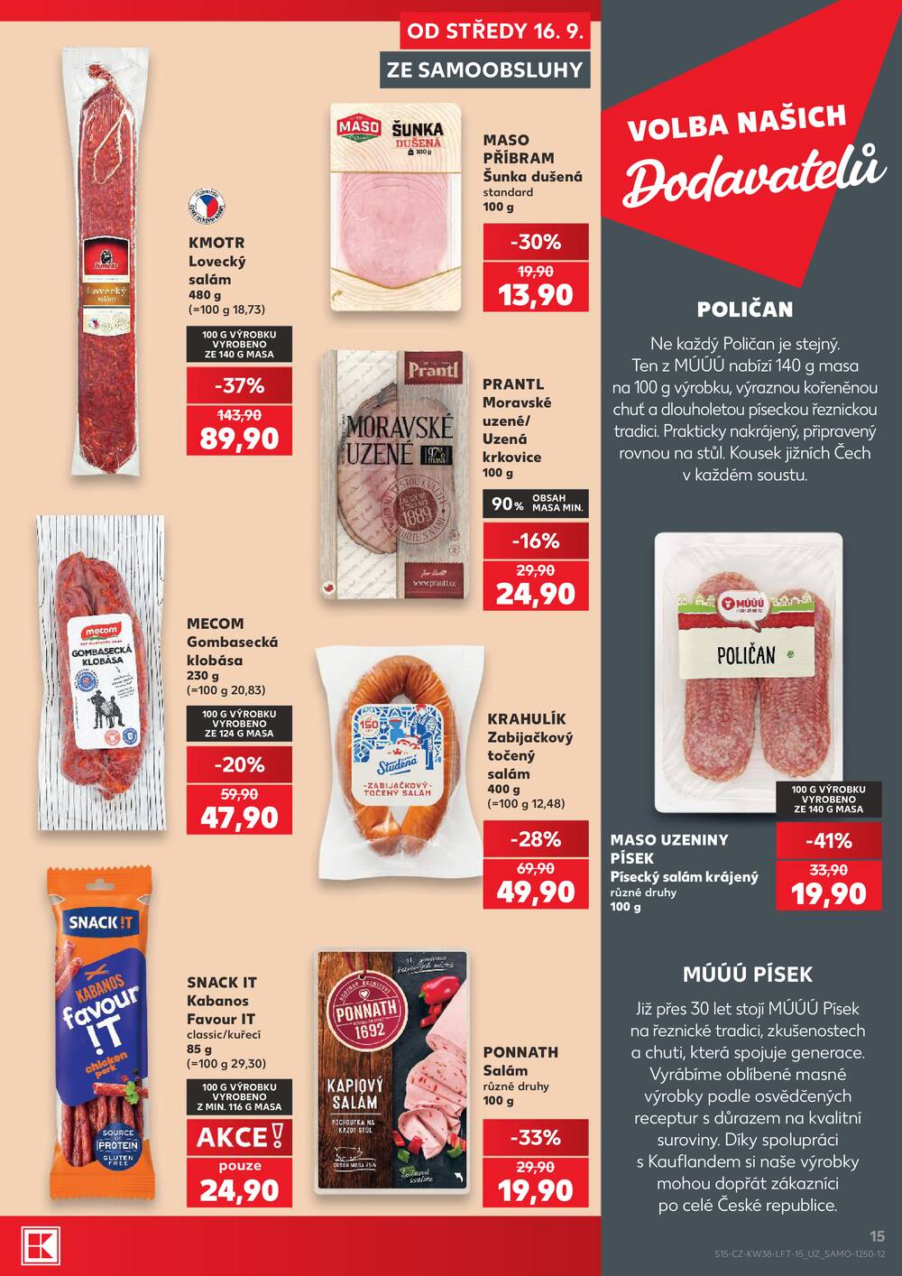 Leták Kaufland - Kaufland 16.9. - 22.9. - Kaufland - Beroun - strana 15 Leták Kaufland - Kaufland 16.9. - 22.9. - Kaufland - Beroun - strana 15