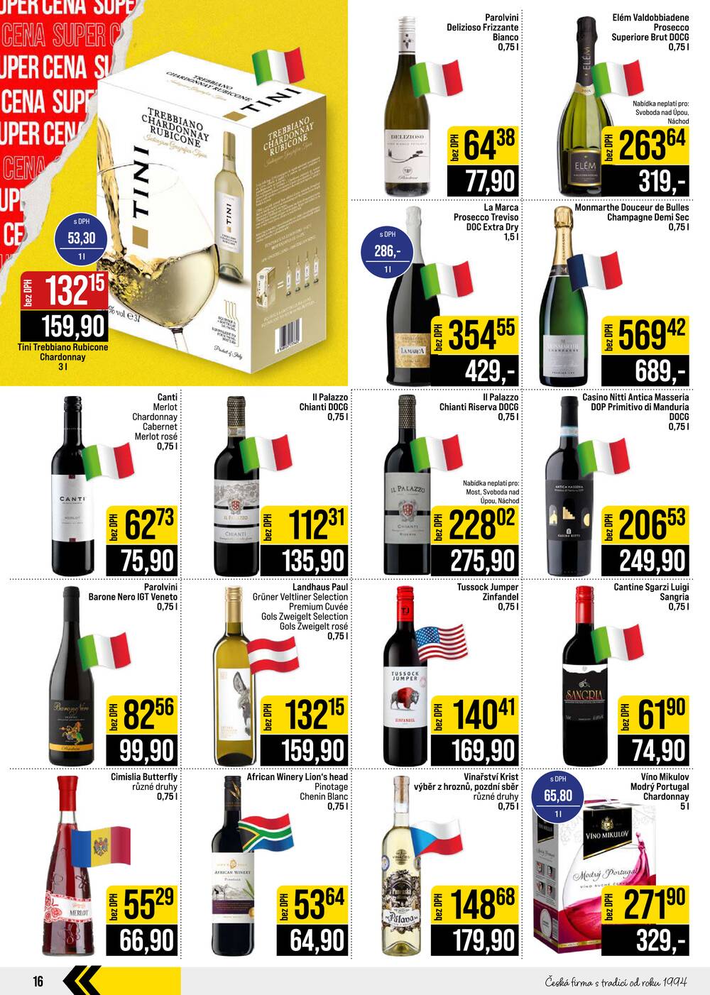 JIP Cash & Carry České Budějovice, Most, Náchod, Polička, Sušice a Svoboda nad Úpou od 16.9. do 22.9.2026