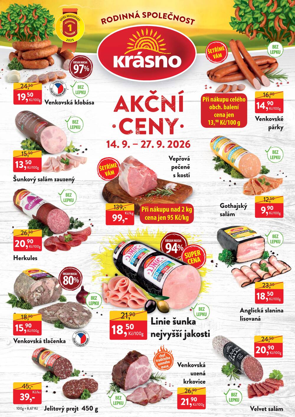Krásno od 14.9. do 27.9.2026