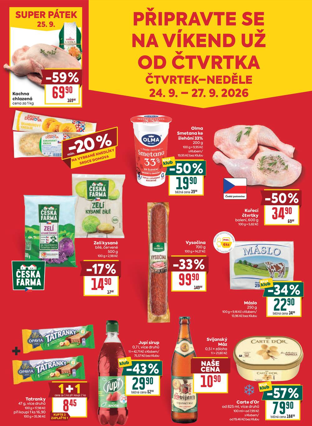 BILLA malý leták od 23.9. do 29.9.2026