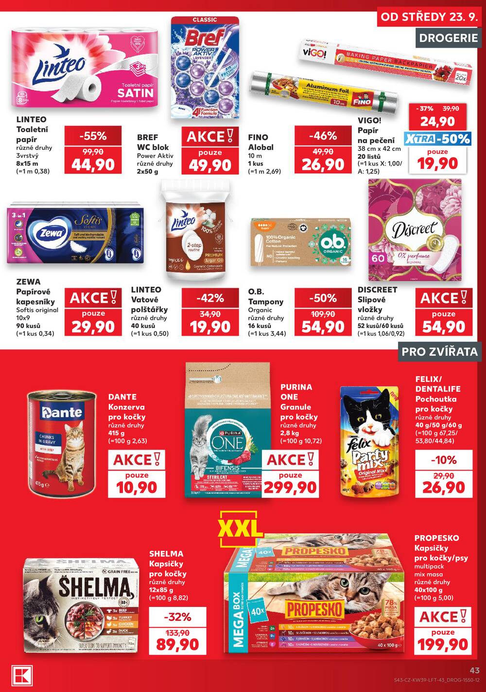 Leták Kaufland - Kaufland 23.9. - 29.9. - Kaufland - Strakonice - strana 43 Leták Kaufland - Kaufland 23.9. - 29.9. - Kaufland - Strakonice - strana 43
