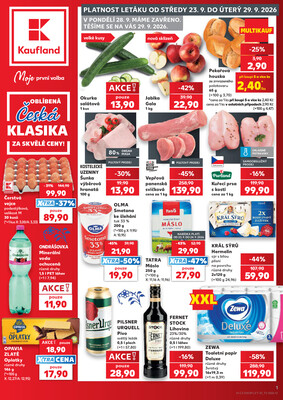 Kaufland - Kaufland 22.9. - 29.9. - Kaufland - Praha - Hloubětín