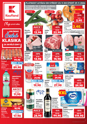 Leták Kaufland 23.9. - 29.9. - Kaufland - Kopřivnice