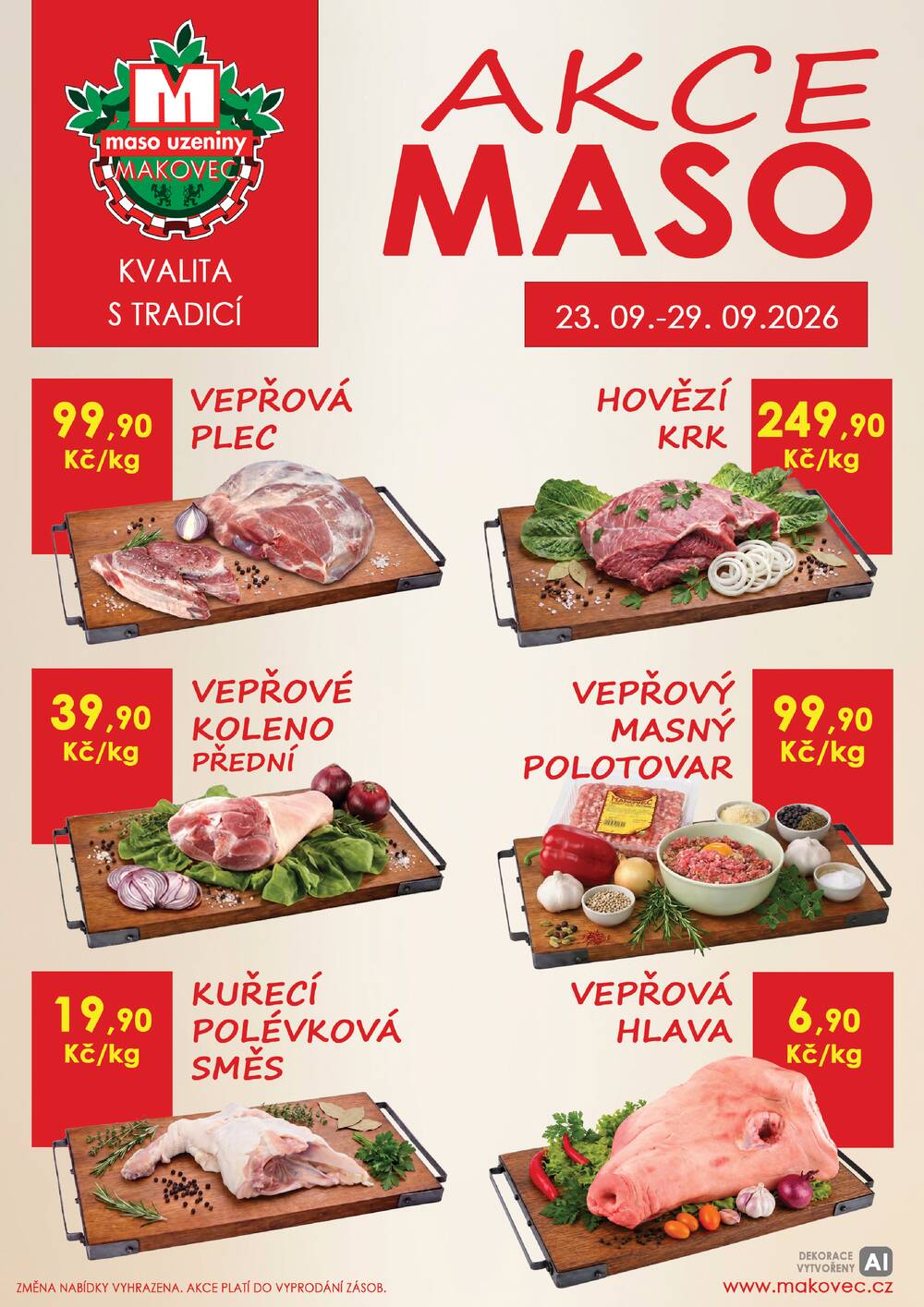 Leták MAKOVEC a.s. – maso uzeniny - Makovec 4.skupina od 23.9. do 29.9.2026 - strana 1 Leták MAKOVEC a.s. – maso uzeniny - Makovec 4.skupina od 23.9. do 29.9.2026 - strana 1