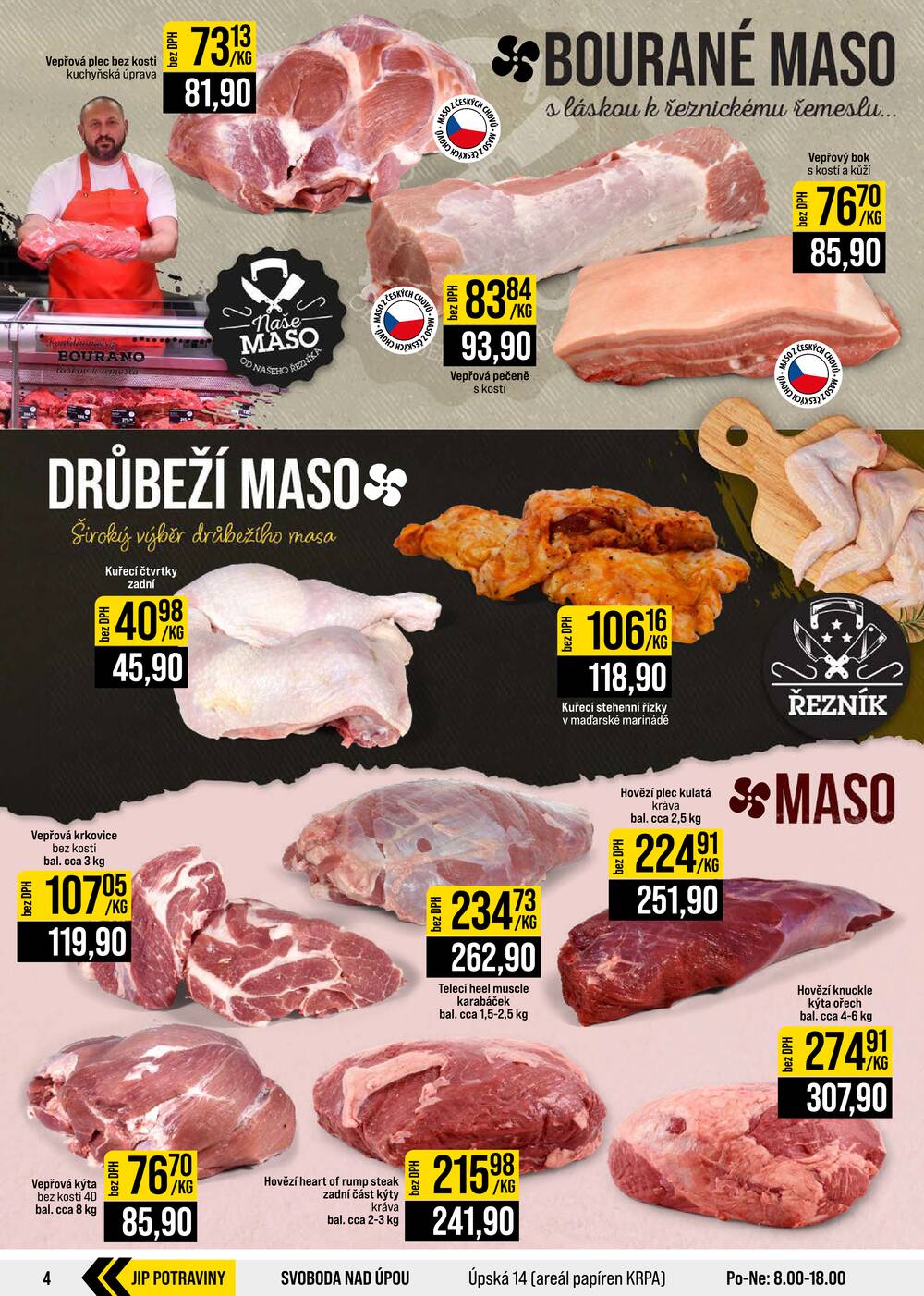 Leták JIP - JIP Cash & Carry Brno, Praha, Ostrava, Jilemnice, Pardubice, Ostrava, Karlovy Vary, Olomouc a Zlín od 23.9. do 29.9.2026 - strana 4 Leták JIP - JIP Cash & Carry Brno, Praha, Ostrava, Jilemnice, Pardubice, Ostrava, Karlovy Vary, Olomouc a Zlín od 23.9. do 29.9.2026 - strana 4