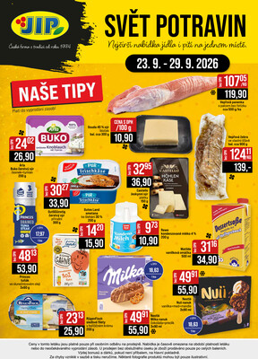 JIP Cash & Carry Brno, Praha, Ostrava, Jilemnice, Pardubice, Ostrava, Karlovy Vary, Olomouc a Zlín od 23.9. do 29.9.2026