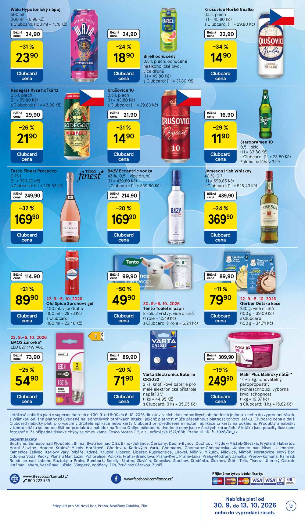 Leták Tesco - Tesco supermarkety od 30.9. do 6.10.2026 - strana 9