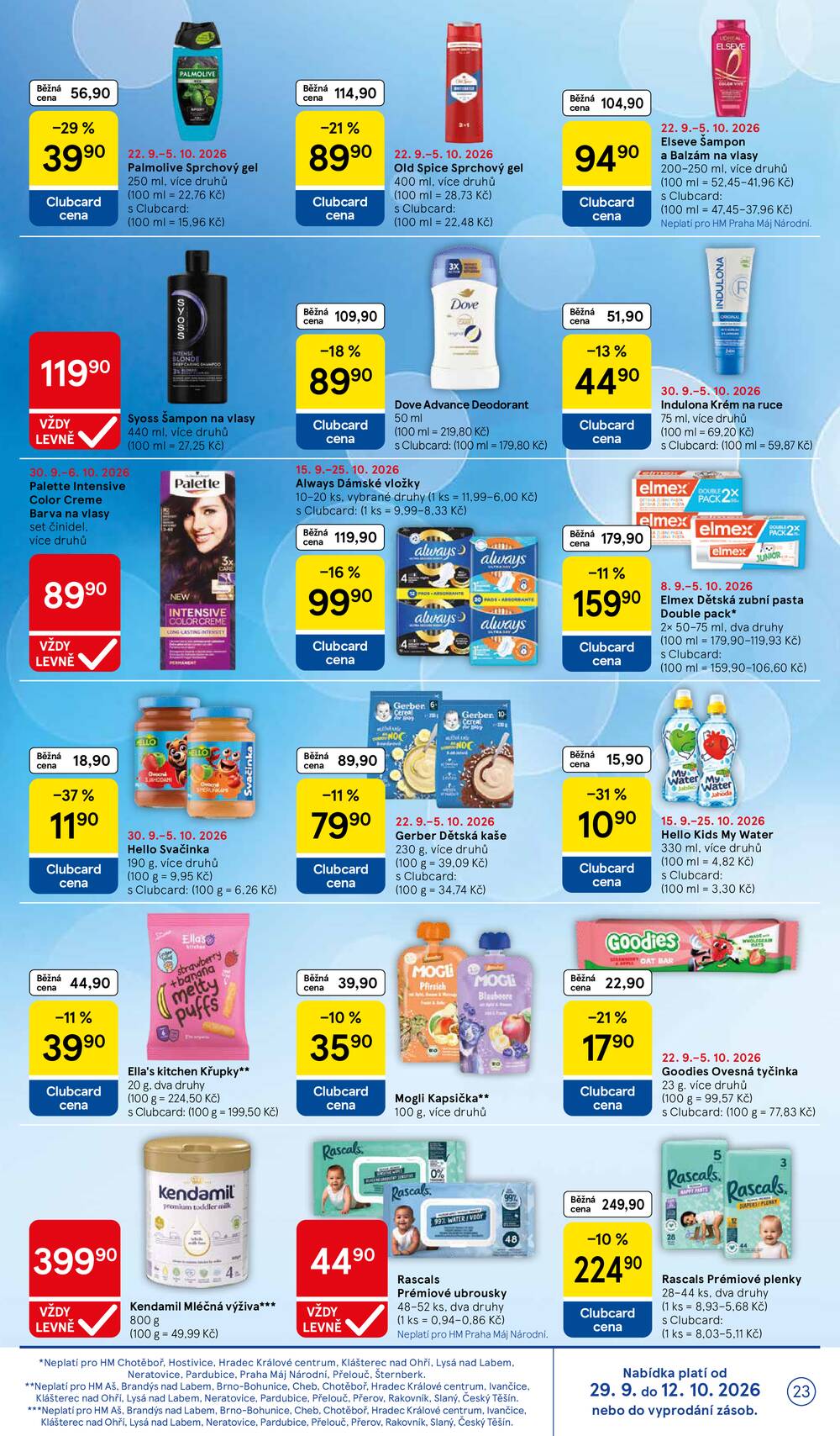 Tesco hypermarkety od 30.9. do 6.10.2026