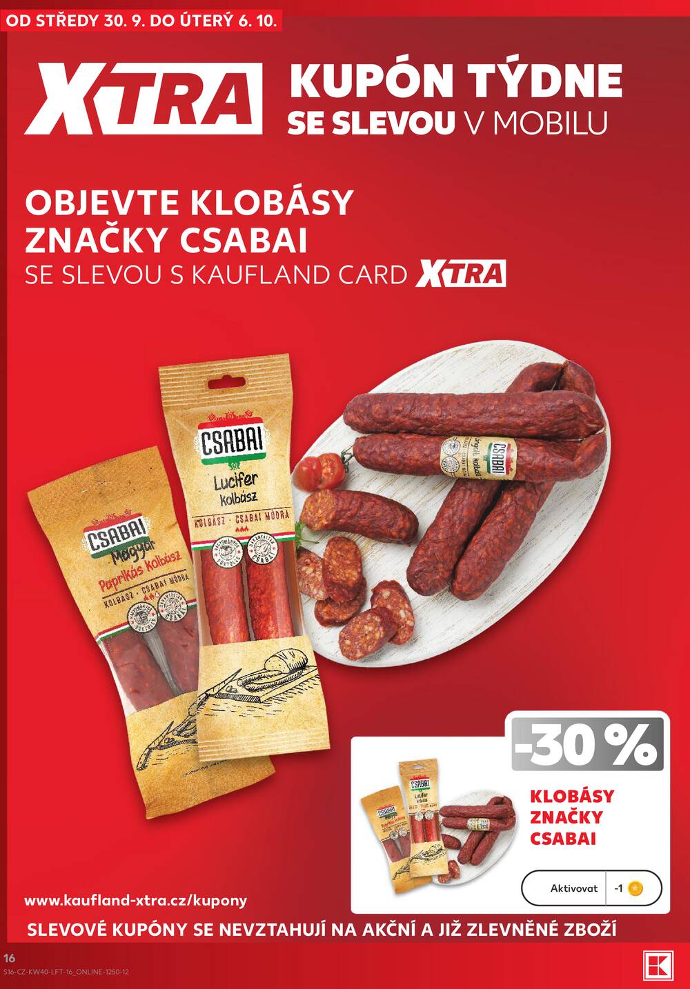 Kaufland 30.9. - 6.10. - Kaufland Poděbrady - U Garáží
