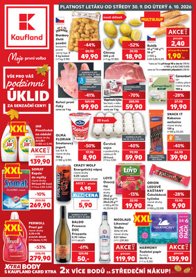 Leták Kaufland 30.9. - 6.10. - Kaufland - Velké Meziříčí