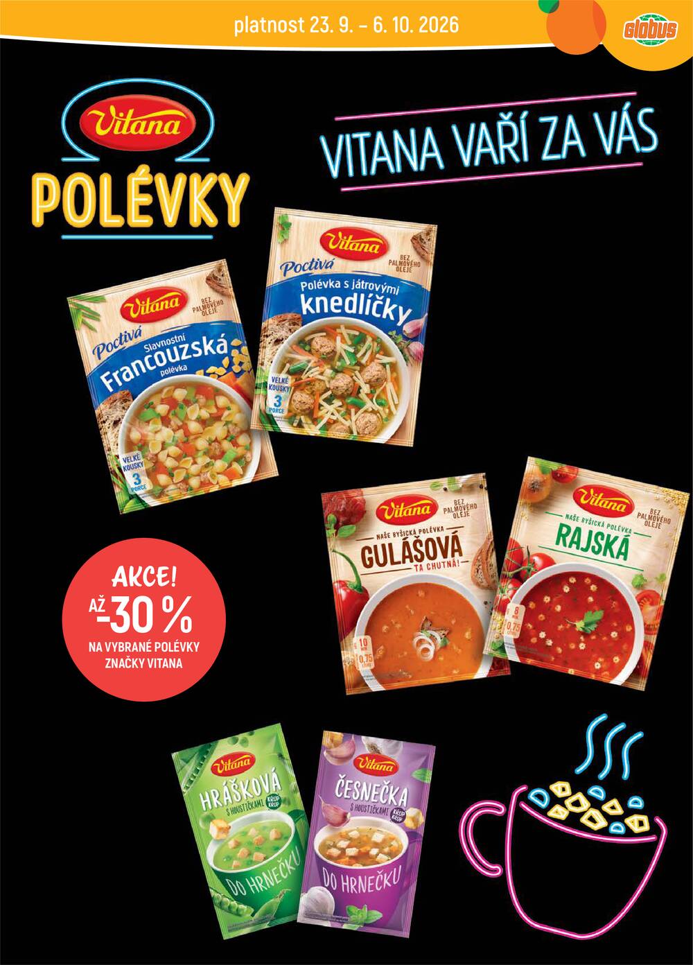 Akční leták Globus 30.9. - 6.10.2026 - Globus Praha - Čakovice
