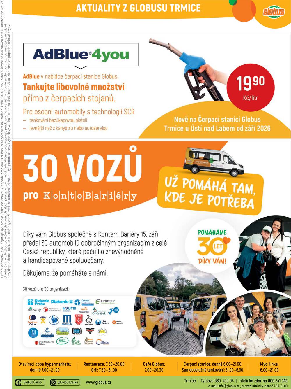Akční leták Globus 30.9. - 6.10.2026 - Globus Trmice u Ústí nad Labem