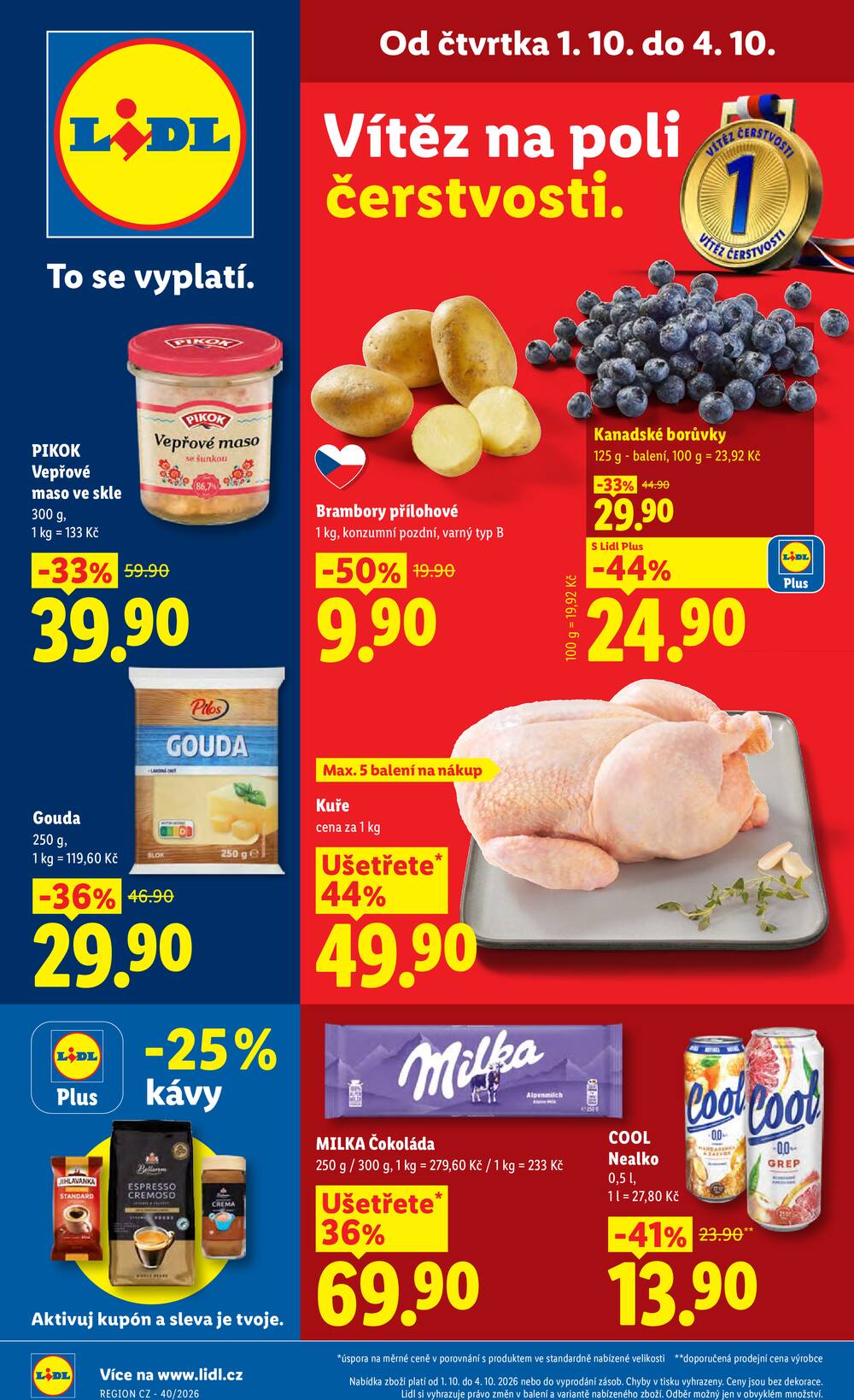 Leták Lidl - Lidl Čtvrtek od 1.10. do 4.10.2026 - strana 1 Leták Lidl - Lidl Čtvrtek od 1.10. do 4.10.2026 - strana 1