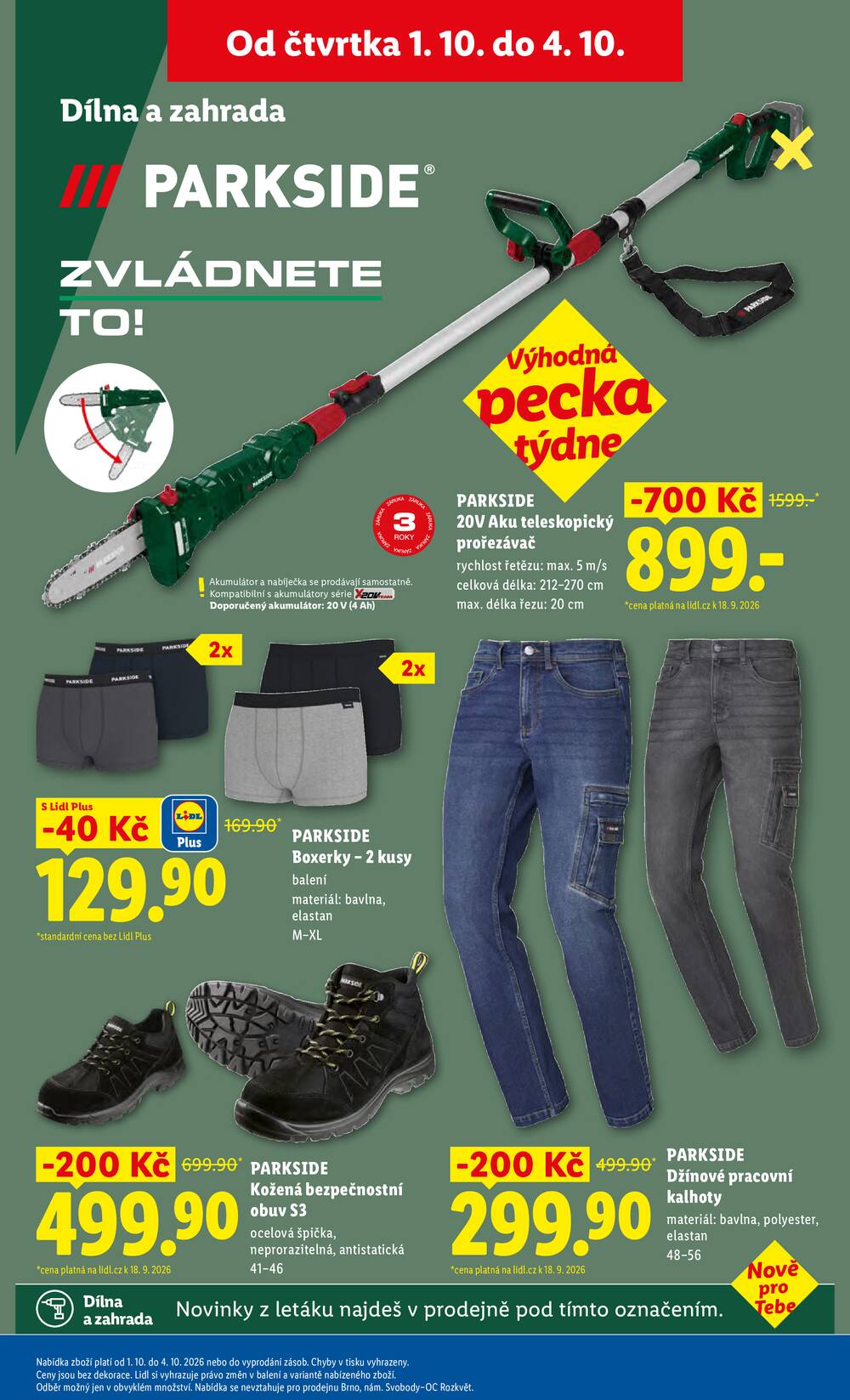 Lidl Čtvrtek od 1.10. do 4.10.2026