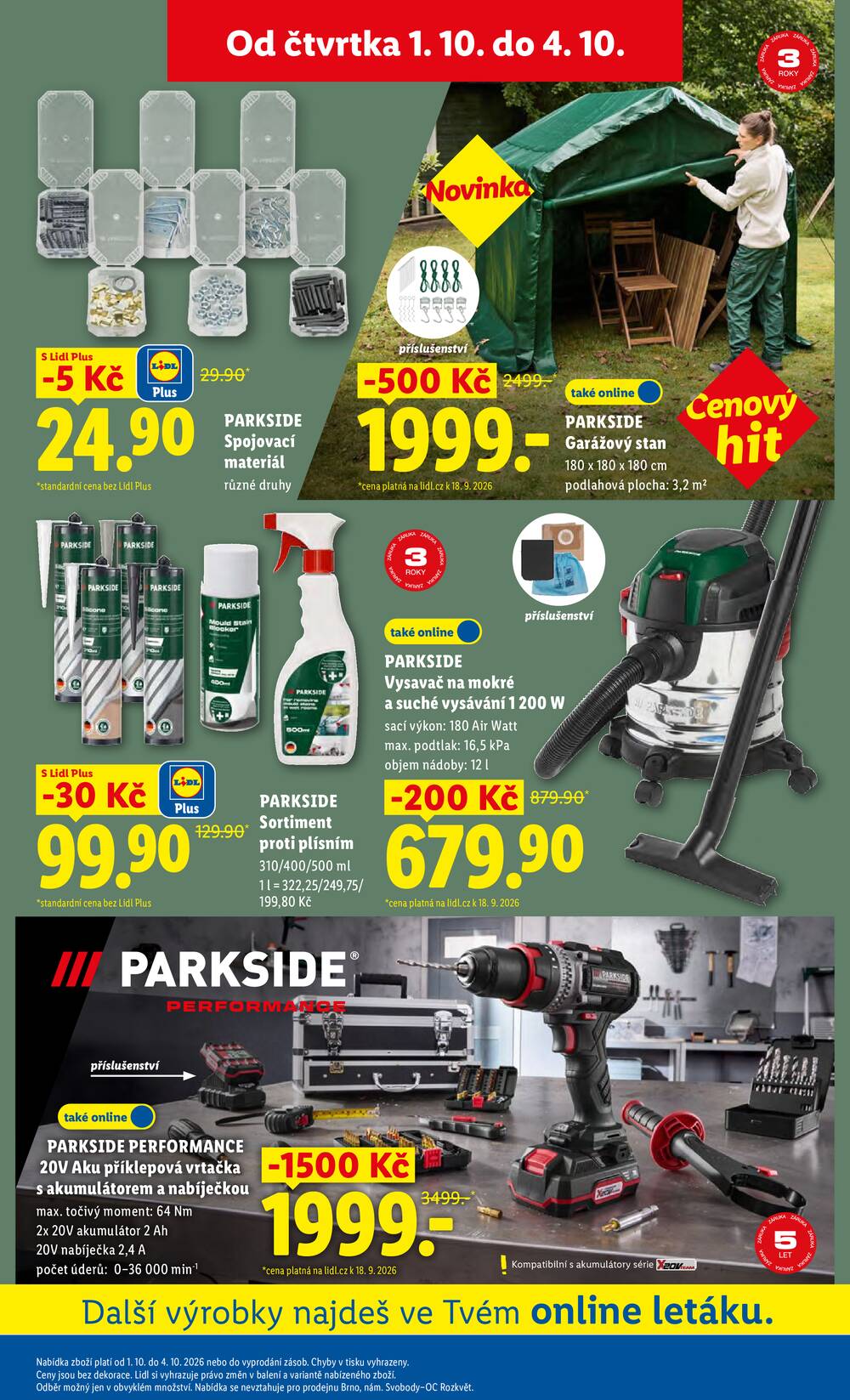Lidl Čtvrtek od 1.10. do 4.10.2026