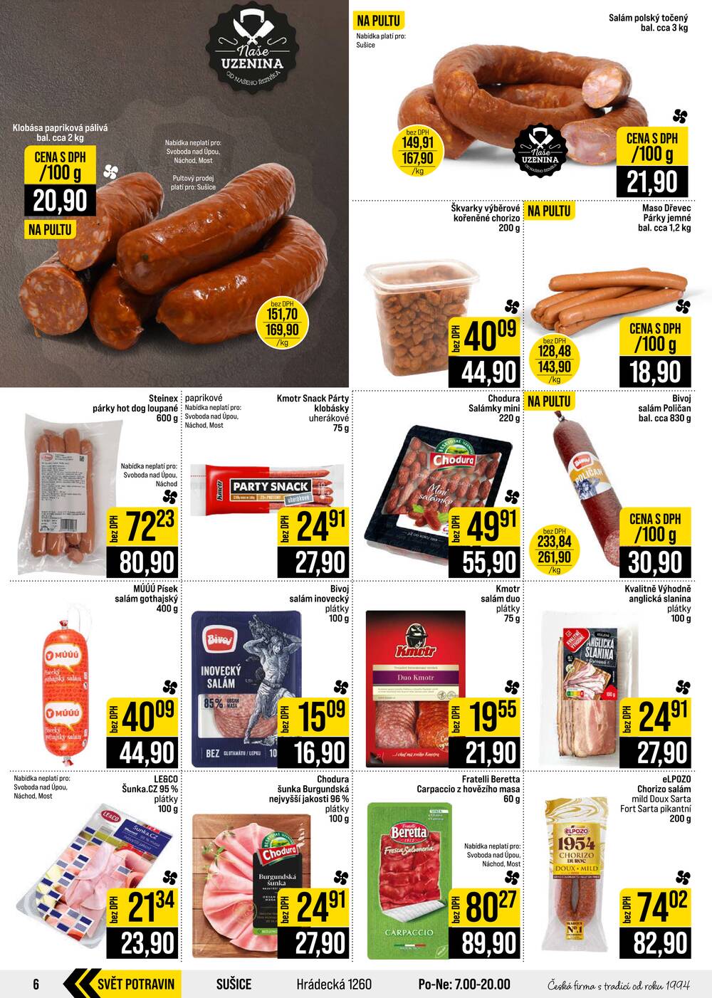 Leták JIP - JIP Cash & Carry České Budějovice, Most, Náchod, Polička, Sušice a Svoboda nad Úpou od 30.9. do 6.10.2026 - strana 6