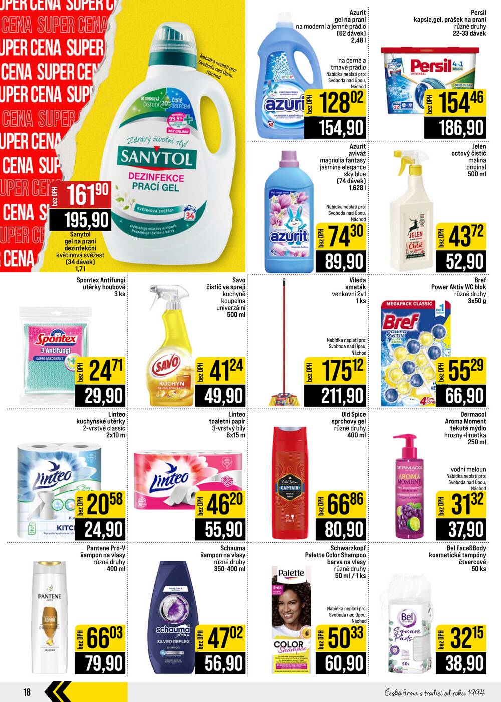 Leták JIP - JIP Cash & Carry České Budějovice, Most, Náchod, Polička, Sušice a Svoboda nad Úpou od 30.9. do 6.10.2026 - strana 18
