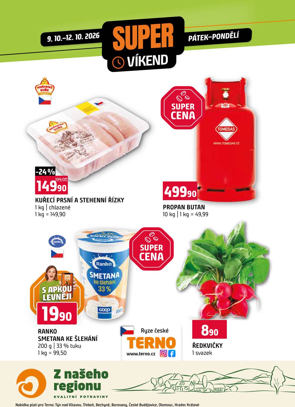 Terno Víkendová akce od 9.10. do 12.10.2026