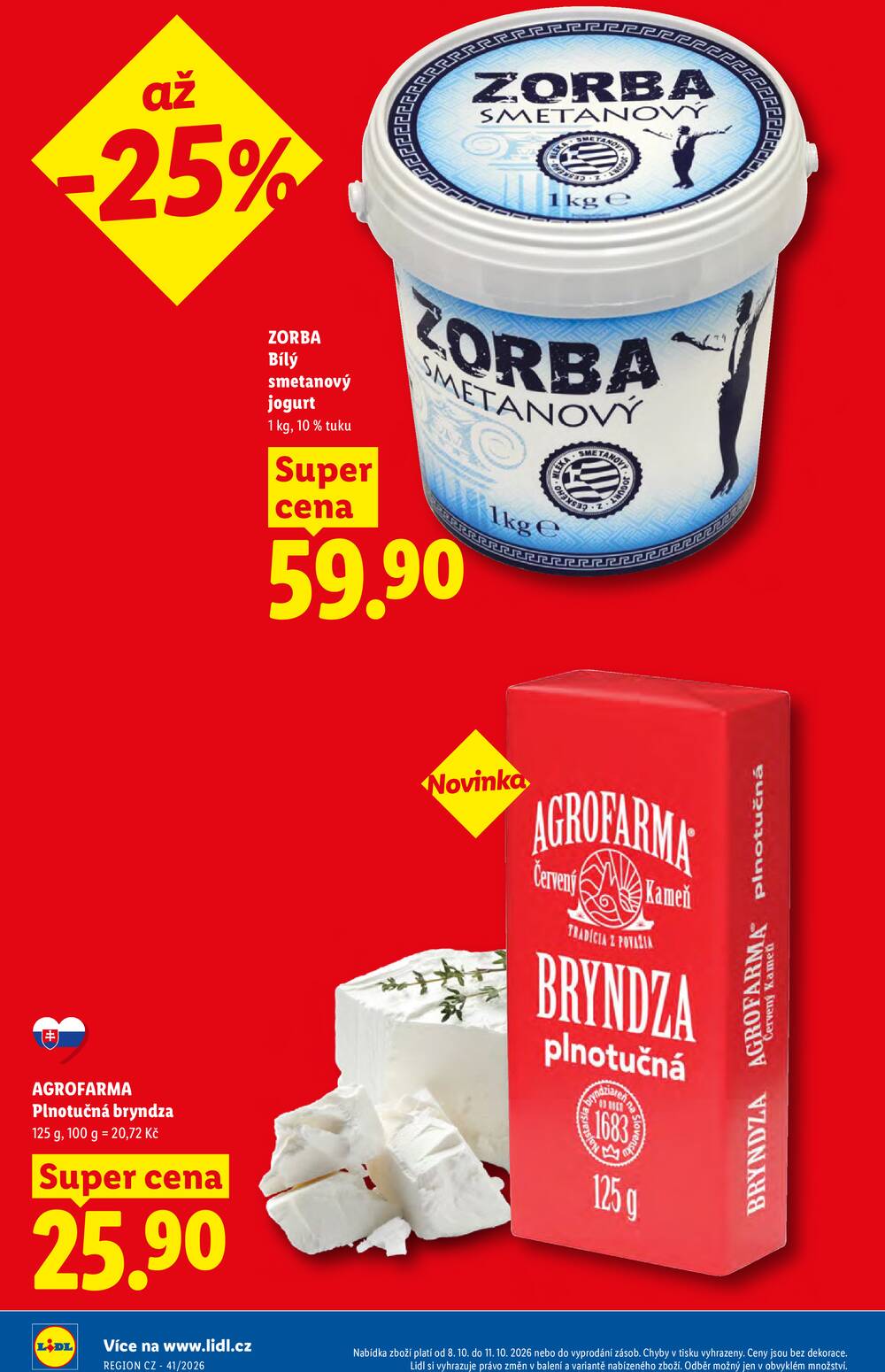 Lidl Čtvrtek od 8.10. do 11.10.2026
