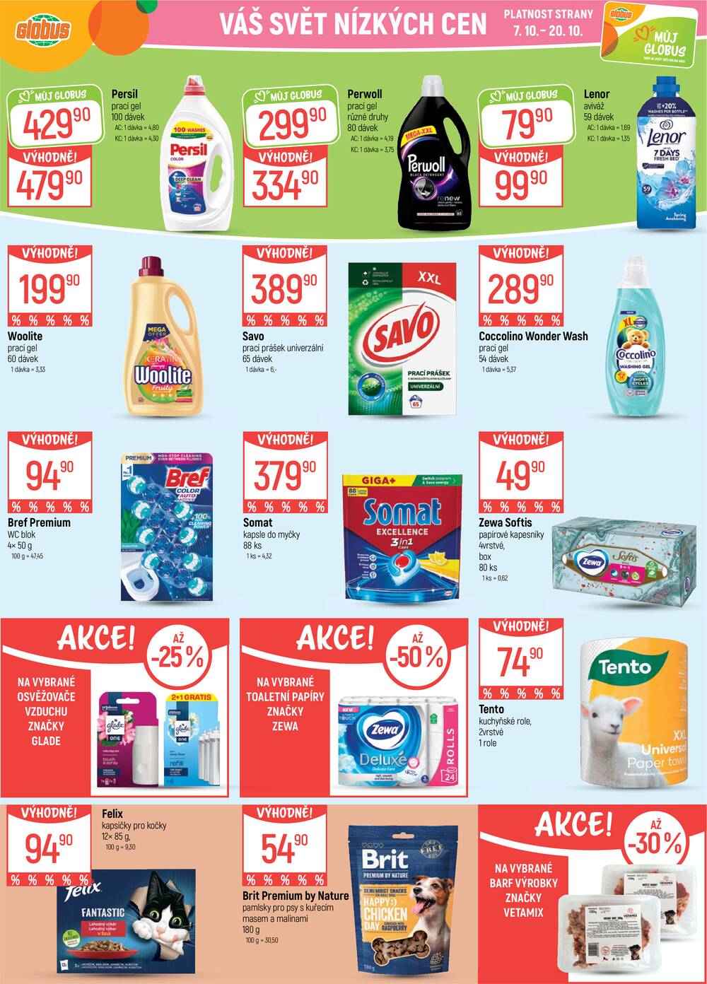 Akční leták Globus 7.10. - 13.10.2026 - Globus Chomutov