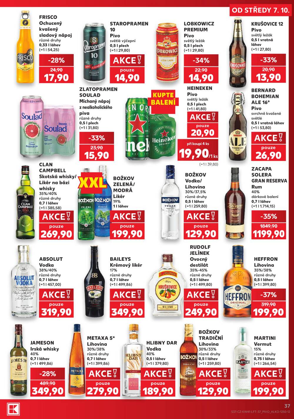 Leták Kaufland - Kaufland 7.10. - 13.10. - Kaufland Praha Čestlice - strana 37 Leták Kaufland - Kaufland 7.10. - 13.10. - Kaufland Praha Čestlice - strana 37