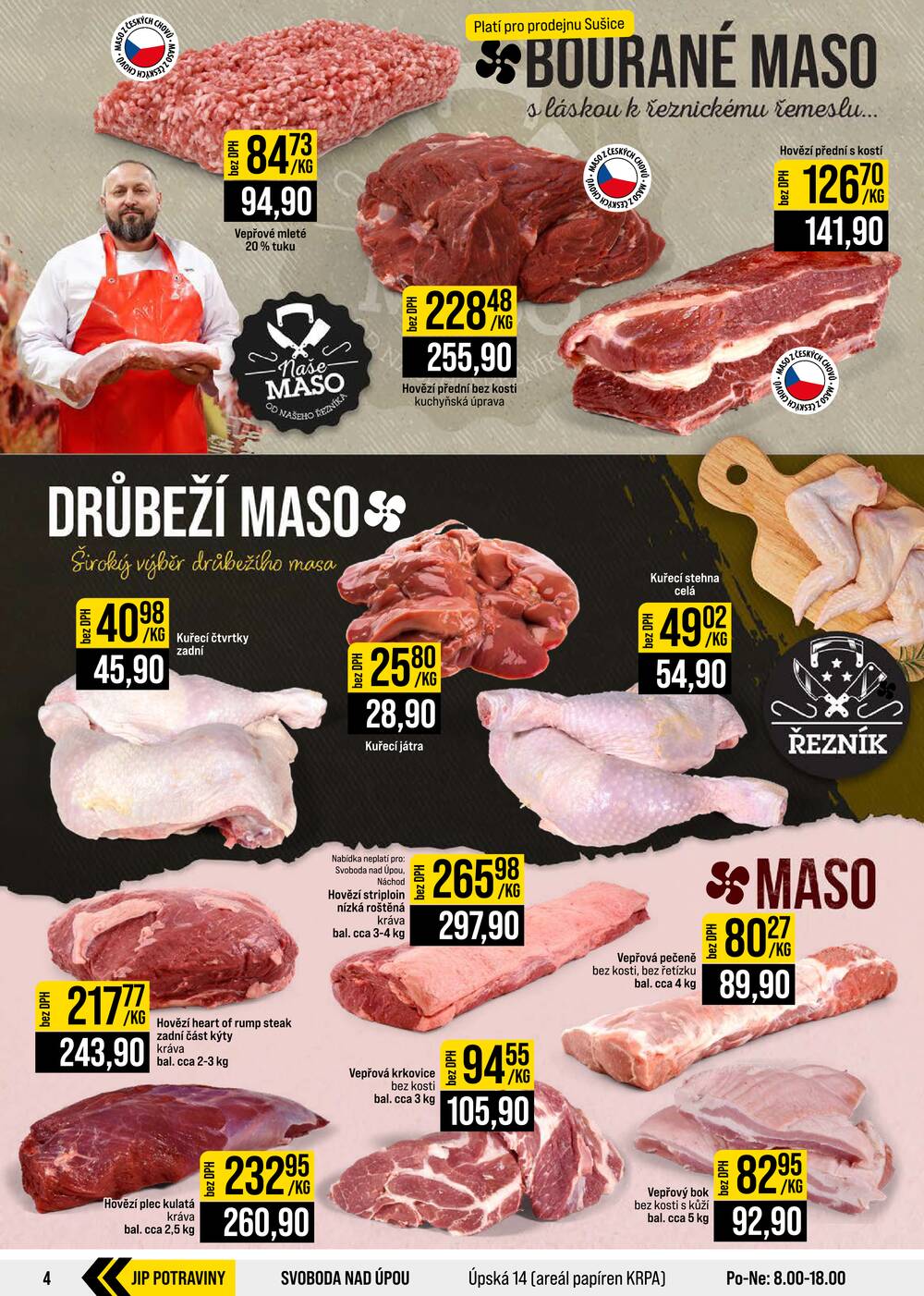 Leták JIP - JIP Cash & Carry České Budějovice, Most, Náchod, Polička, Sušice a Svoboda nad Úpou od 7.10. do 13.10.2026 - strana 4 Leták JIP - JIP Cash & Carry České Budějovice, Most, Náchod, Polička, Sušice a Svoboda nad Úpou od 7.10. do 13.10.2026 - strana 4