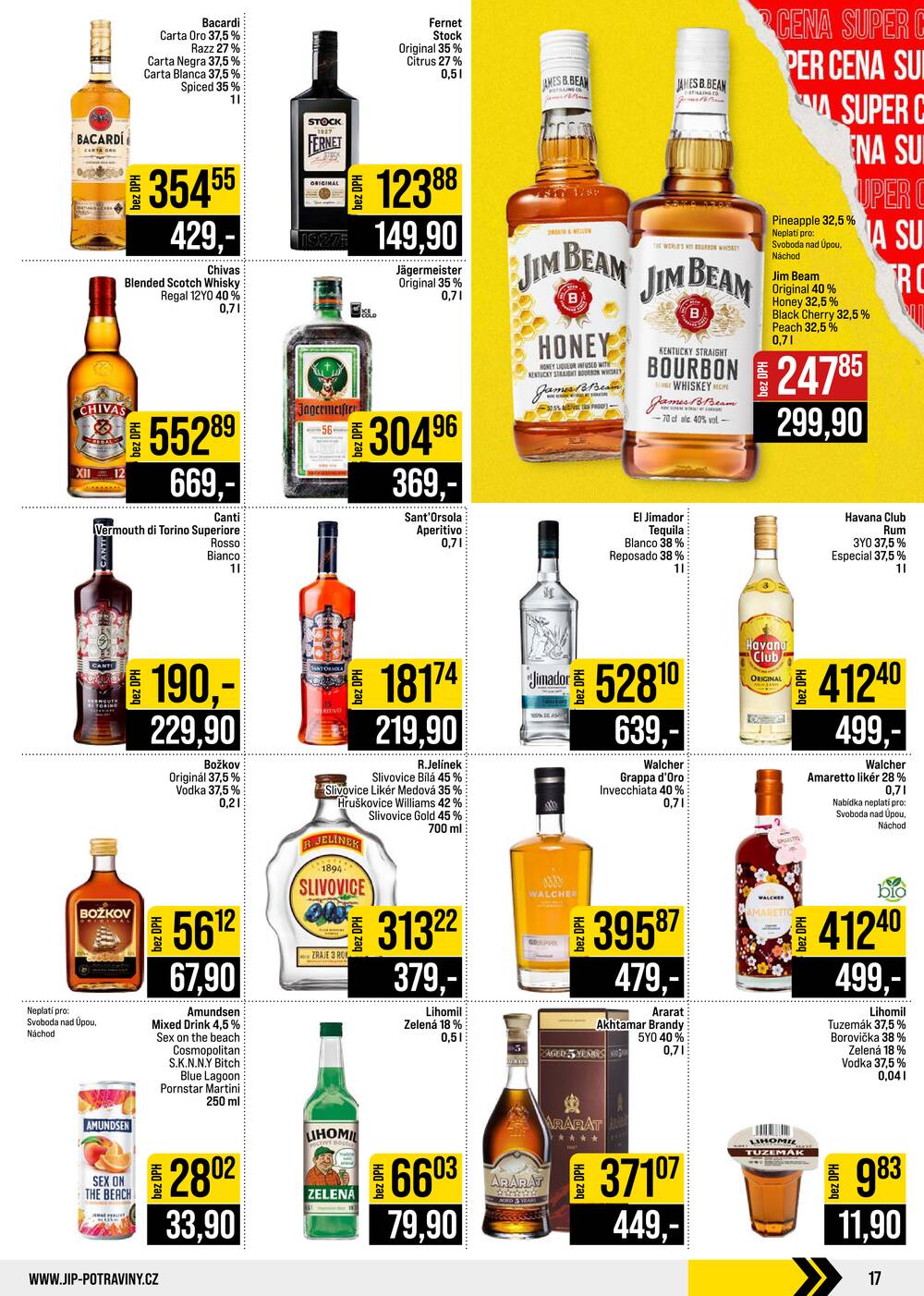 JIP Cash & Carry České Budějovice, Most, Náchod, Polička, Sušice a Svoboda nad Úpou od 7.10. do 13.10.2026