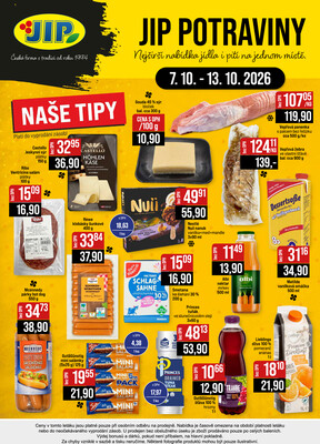 JIP Cash & Carry České Budějovice, Most, Náchod, Polička, Sušice a Svoboda nad Úpou od 7.10. do 13.10.2026