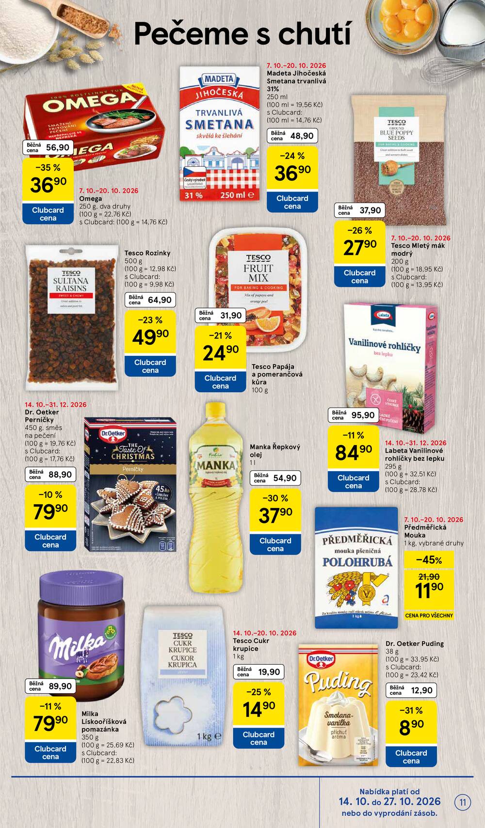 Tesco supermarkety od 14.10. do 20.10.2026