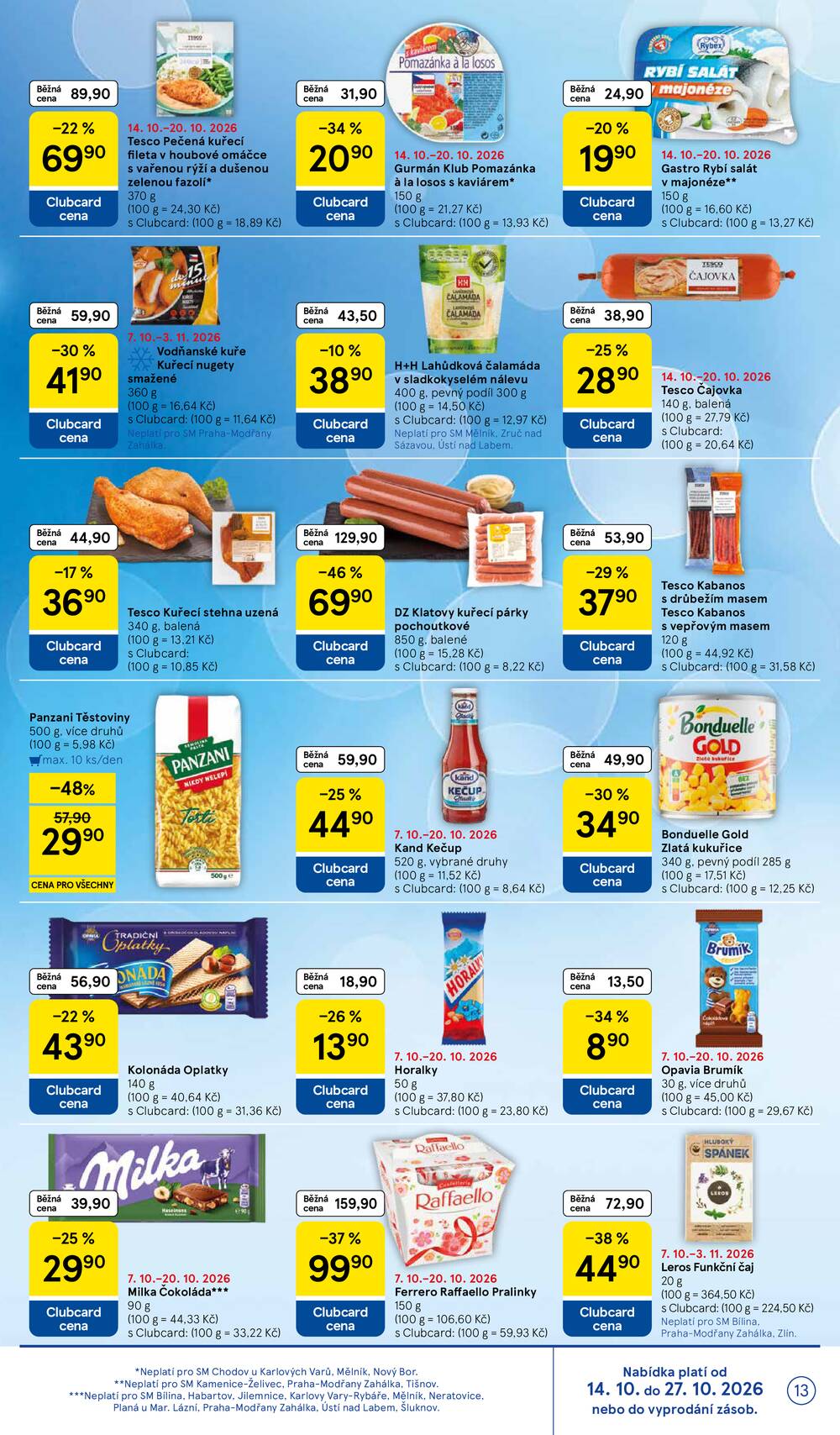 Leták Tesco - Tesco supermarkety od 14.10. do 20.10.2026 - strana 13 Leták Tesco - Tesco supermarkety od 14.10. do 20.10.2026 - strana 13