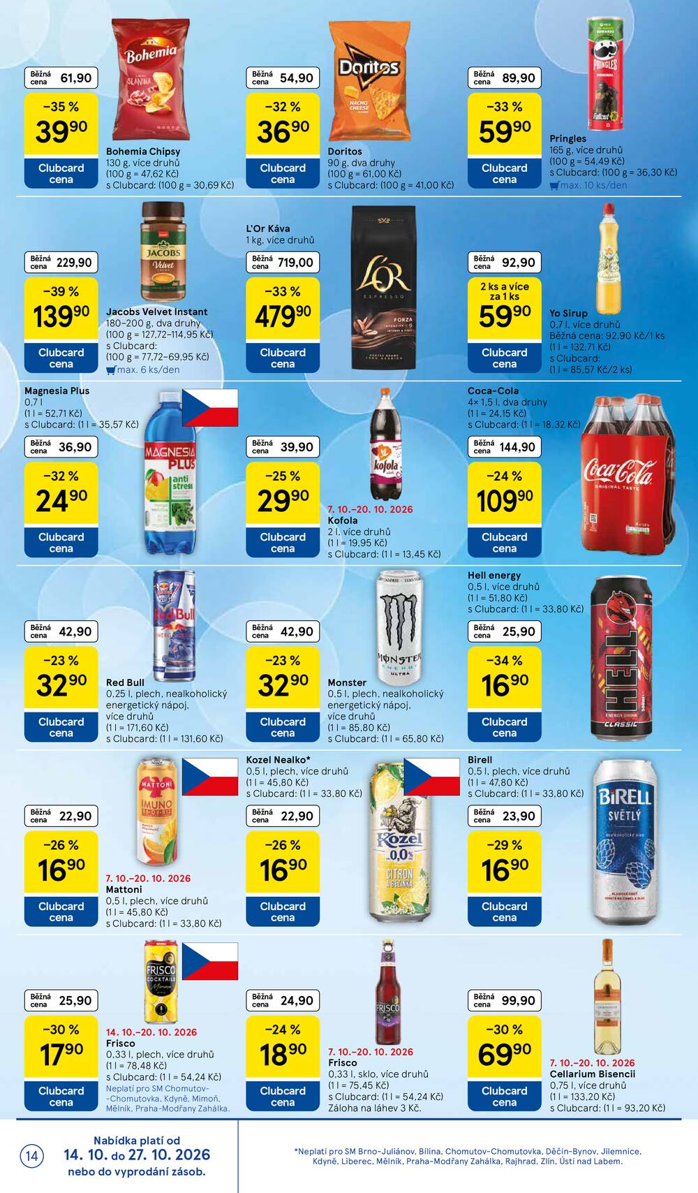 Leták Tesco - Tesco supermarkety od 14.10. do 20.10.2026 - strana 14 Leták Tesco - Tesco supermarkety od 14.10. do 20.10.2026 - strana 14