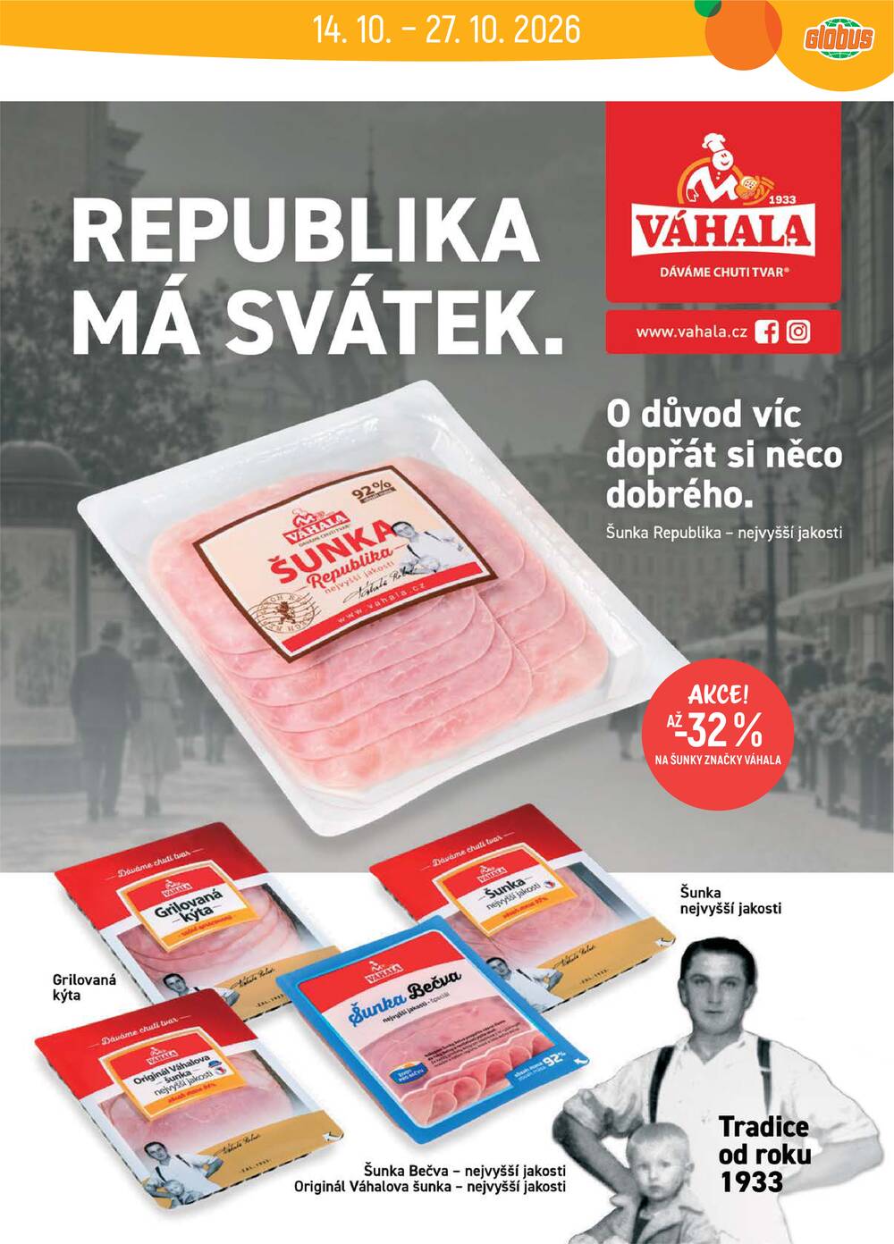 Akční leták Globus 14.10. - 20.10.2026 - Globus Praha - Zličín
