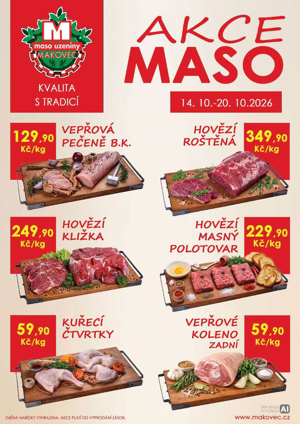 Leták MAKOVEC a.s. – maso uzeniny - Makovec 2.skupina od 14.10. do 20.10.2026 - strana 1 Leták MAKOVEC a.s. – maso uzeniny - Makovec 2.skupina od 14.10. do 20.10.2026 - strana 1
