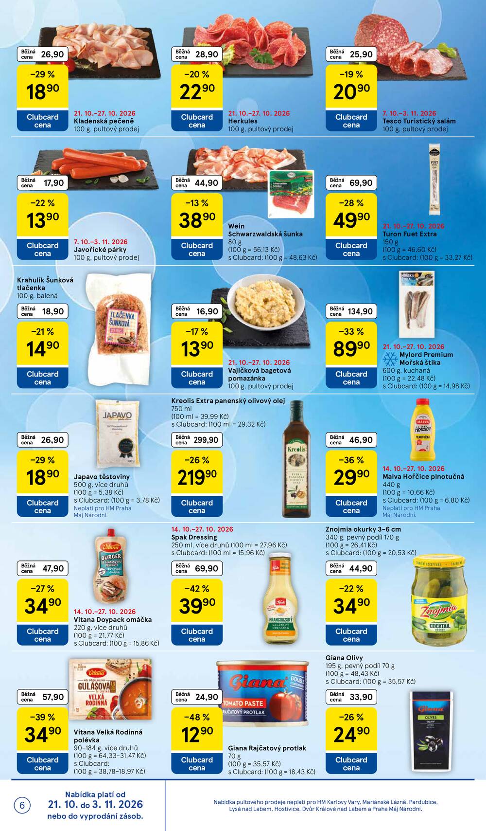 Leták Tesco - Tesco hypermarkety od 21.10. do 27.10.2026 - strana 6 Leták Tesco - Tesco hypermarkety od 21.10. do 27.10.2026 - strana 6