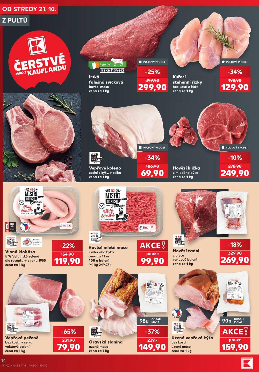 Leták Kaufland - Kaufland 21.10. - 27.10. - Kaufland - Prachatice - strana 14