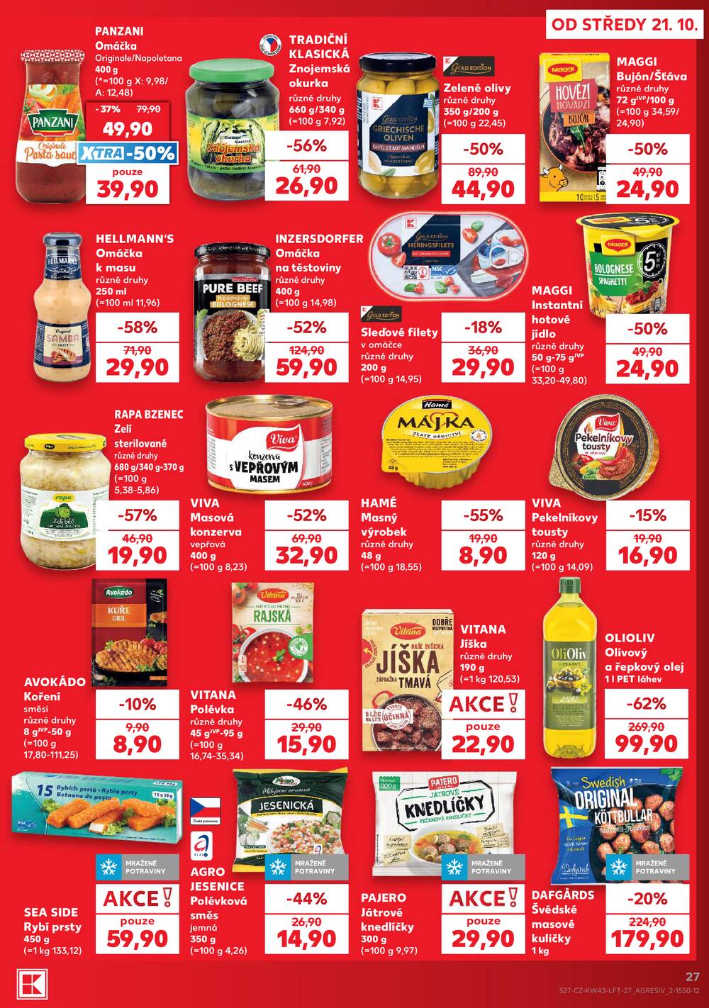 Kaufland 21.10. - 27.10. - Kaufland - Praha 8 (Malý Klín)