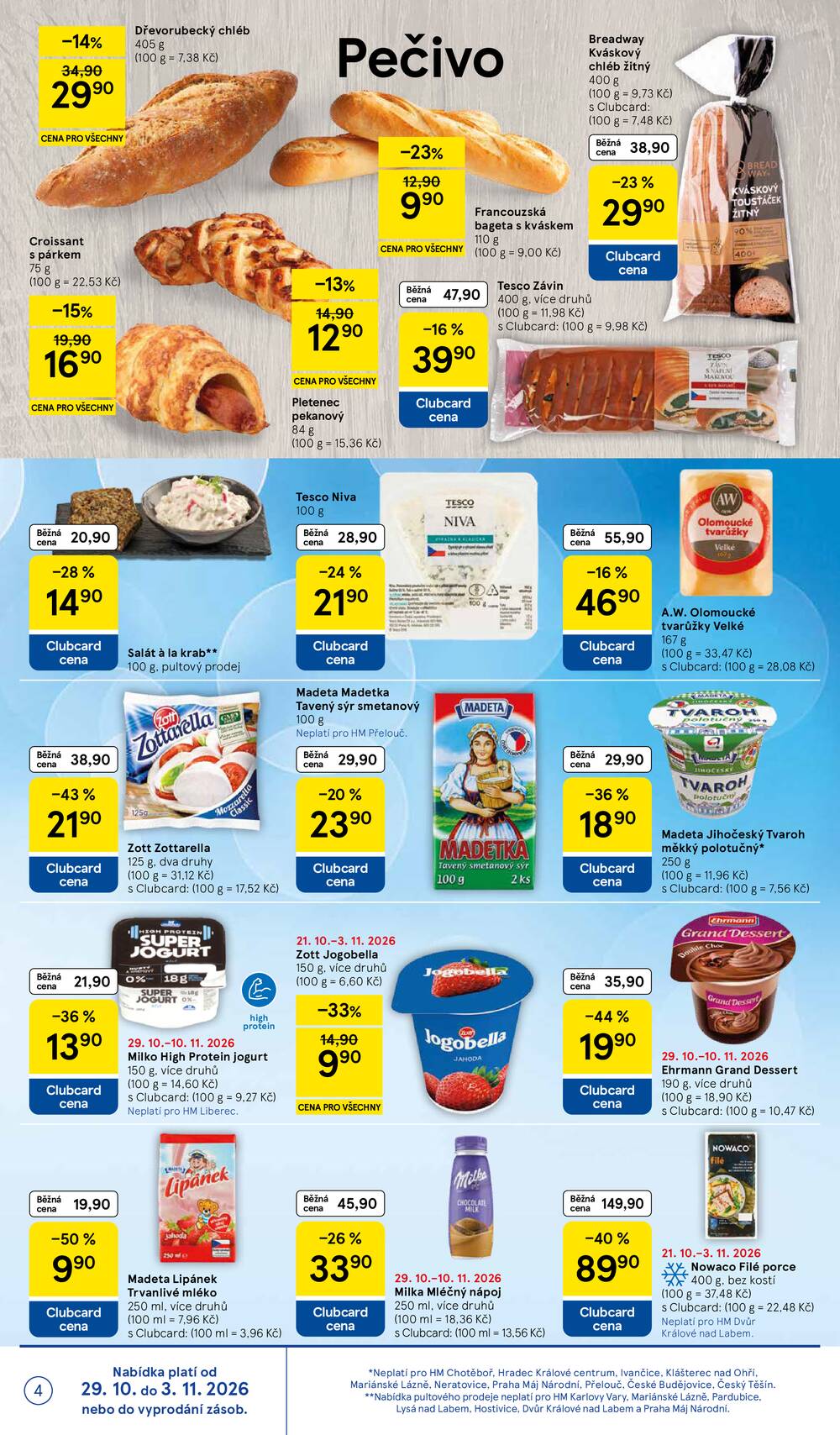 Tesco hypermarkety od 29.10. do 3.11.2026