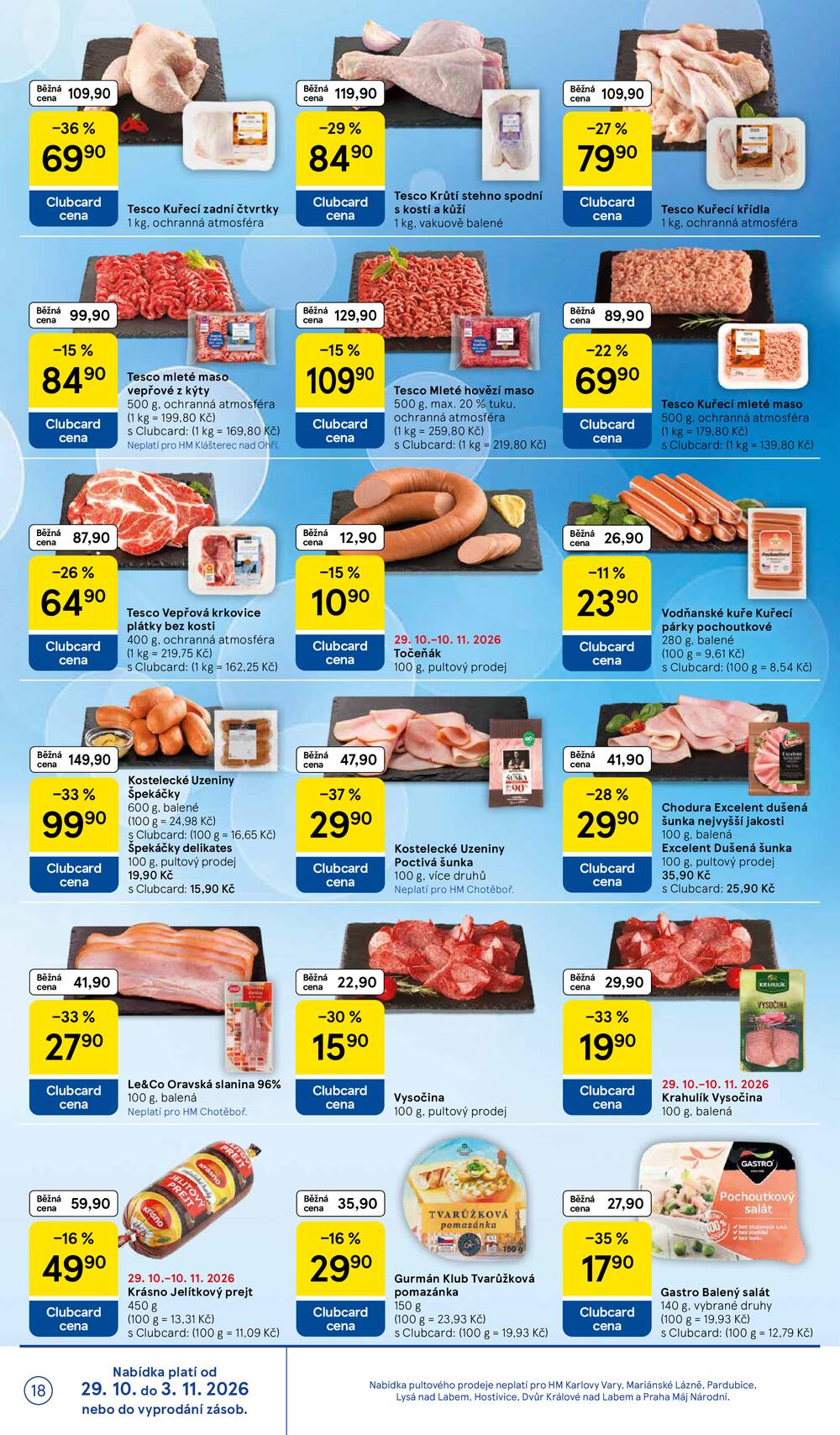 Tesco hypermarkety od 29.10. do 3.11.2026