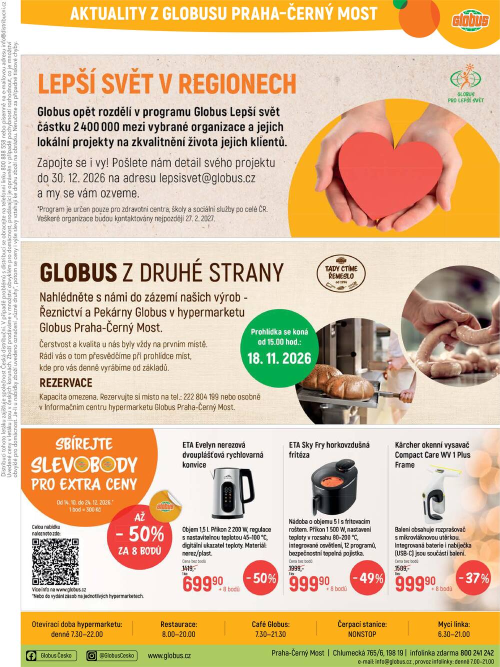 Akční leták Globus 27.10. - 3.11.2026 - Globus Praha - Centrum Černý Most