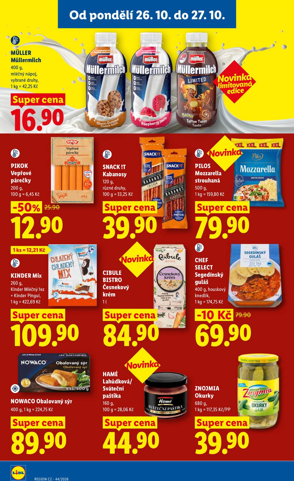 Lidl od 26.10. do 27.10.2026