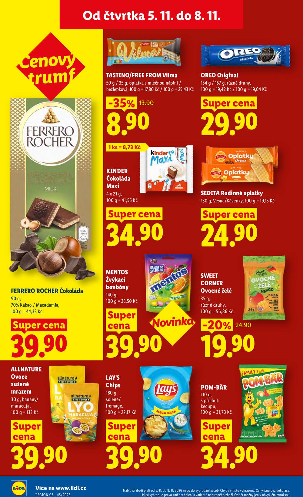 Lidl Čtvrtek od 5.11. do 8.11.2026