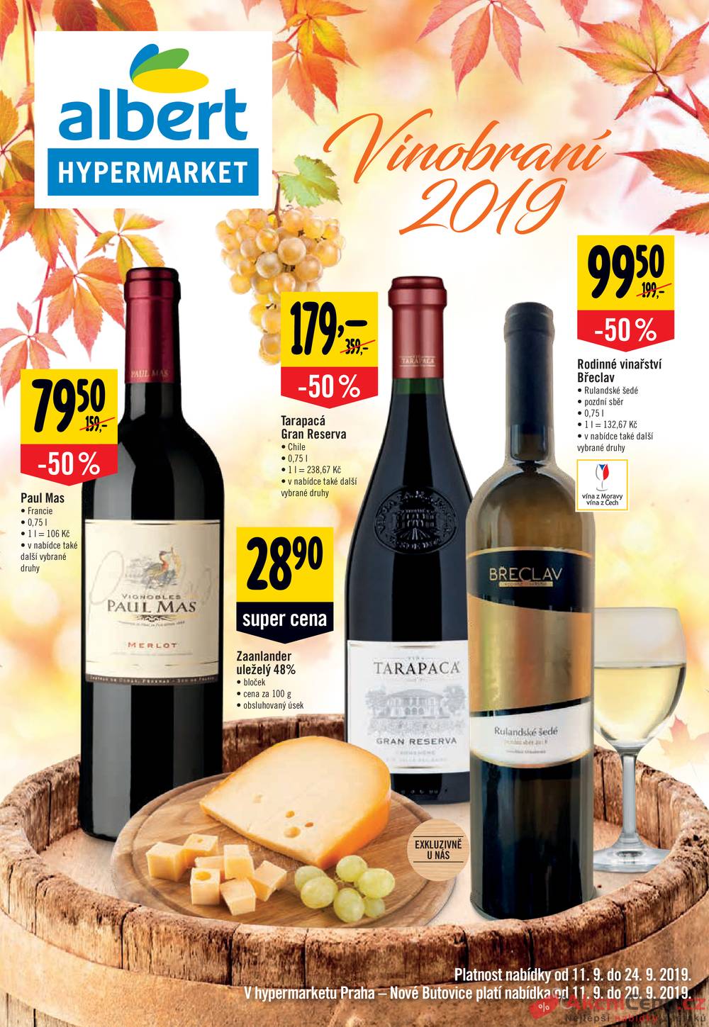 Leták Albert - Albert Hypermarket katalog Víno od 11.9. do 24.9.2019 - strana 1 Leták Albert - Albert Hypermarket katalog Víno od 11.9. do 24.9.2019 - strana 1
