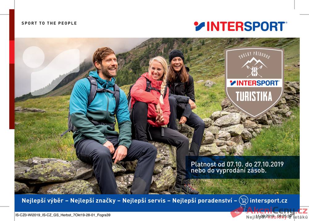 Leták Intersport - Intersport od 7.10. do 27.10.2019 - strana 1 Leták Intersport - Intersport od 7.10. do 27.10.2019 - strana 1