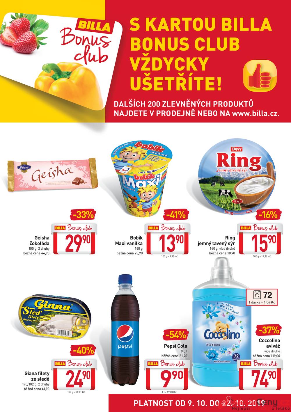 Leták Billa - Billa Bonus Club od 9.10. do 22.10.2019 - strana 1 Leták Billa - Billa Bonus Club od 9.10. do 22.10.2019 - strana 1